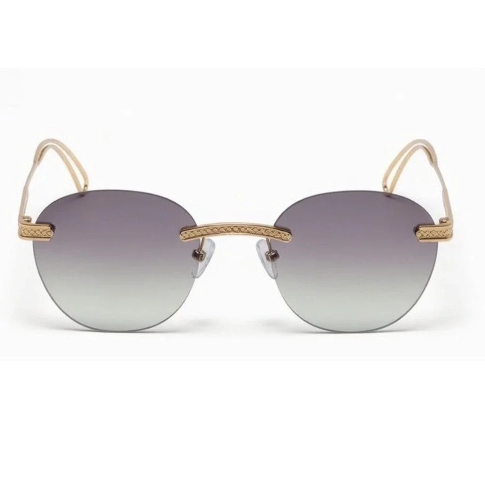 Men Glass Lens Sunglasses Vintage Designer Fashion Round Circle Frame Modern New